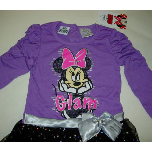 Minnie Mouse - Disney purple Top Tutu One Piece Official LONG SLEEVE Girl Dress ( 2T ) ***READY TO SHIP from Hong Kong***